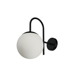 Přisazené svítidlo se skleněným stínidlem OSMONT ANCHA 2 7W IP40 E27 černá