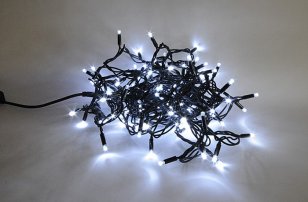 LED vánoční řetěz venkovní 18m 80LED studená bílá