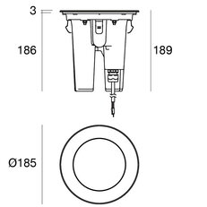 Zemní svítidlo SUELO-R 210 1L 18WAC+DALI+DL INOX LINEA LIGHT 77125M15