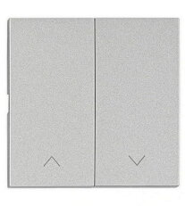 Kryt spínačů a ovladačů dvojitý, symbol šipky, stříbrný SCHRACK EV122212--
