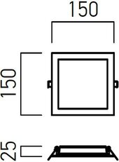 XFACE REC. SQ. PANEL 12W 100-240V AC 400