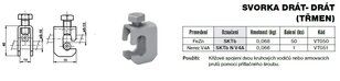 Svorka drát-drát (třmen) SKTb (FeZn) TREMIS VT050