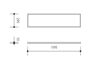 Vestavné svítidlo LED PANEL THIN 1200x300 50W 4000K UGR PANLUX PN22300007