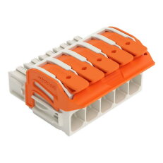 1vodičová pružinová svorkovnice, Páčka, Push-in CAGE CLAMP, Světle šedá