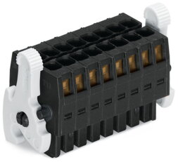 1vodičová pružinová svorkovnice, 2řadá, CAGE CLAMP, 1,5 mm2, Černá