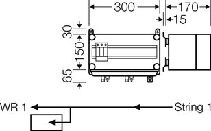 Připojovací skříň FV 1x string, 1x vstup střídače HENSEL MI PV 1111