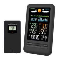 Meteostanice, barevný LCD, vnitřní/venko