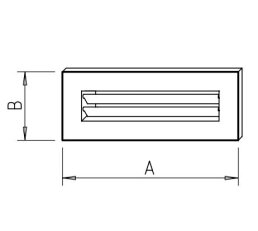 Ploché plastové potrubí - stěnový výfuk  FK-WA 200 AL (aluminium) HELIOS 9351