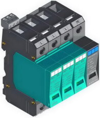 Přepěťová ochrana PO I 3+1m R 280V/12,5kA, modulární, vyměnitelná, B+C+D