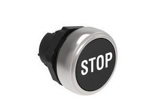 Lovato LPCB1132 Plastová hlavice černá ''STOP'' lícující