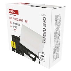 LED reflektor TAMBO EVO  se senzorem pohybu, 20 W, 2000 lm, IP65, černý ZS2924