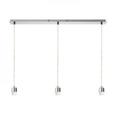 MORE 80 stropní závěsná základna matný nikl 230V E27 3x42W RENDL R11776