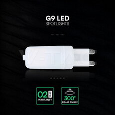 LED Spotlight Plastic 2,2W G9 3000K VT-11033, V-TAC SKU24024