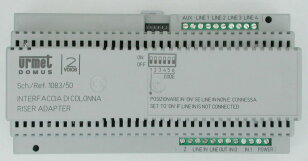 Interface pro 2 vstupy a 4 stoupačky, 10 DIN modulů URMET 1083/50