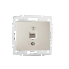 Telefonní zásuvka DOMO RJ11 krémová 24810 Kanlux
