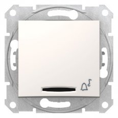Sedna Ovládač tlačítkový 12V orient.kontrolka 'zvonek' 1/0So Cream SCHNEIDER