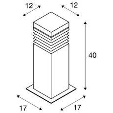 ARROCK GRANITE 40 stojanova sul a pepr 230V E27 zarovka 15W IP44 SLV 231410