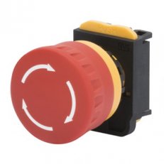Gewiss GW74361  Tlačítko nouzové, kulaté hřibové, prům. 40mm, červená