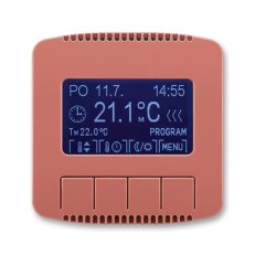 Termostat univerzální programovatelný 3292A-A10301 R2 vřesová červená Tango ABB