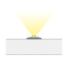 Přisazený plochý hliníkový profil PJ, 12x2mm, bez difuzoru, 2m
