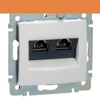 VA BÍLÁ ZÁS. 2XRJ45 STP CAT6A LEGRAND 770073RD