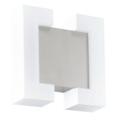 Venkovní nástěnné svítidlo SITIA LED bílá/matný nikl 9,6W IP44 EGLO 95987