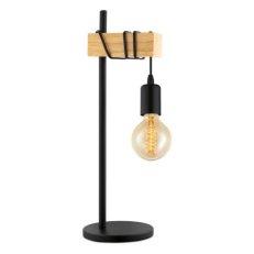Stolní svítidlo TOWNSHEND černá/dub 10W IP20 EGLO 32918