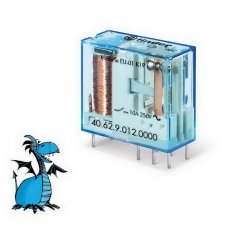 Relé, DIN/PS, 2P/10A, 12V DC FINDER 40.62.9.012.0000
