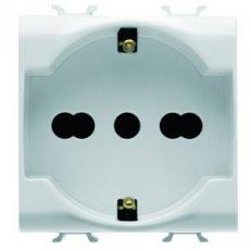 Zásuvka IT/DE 2P+E 16A 250V, bílá GEWISS GW10204