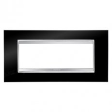 CHORUS Rámeček Lux technopolymer, 6 pozic, tonerová černá GEWISS GW16206TN