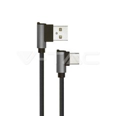 1 M Type C USB Cable Black Diamond Series VT-5362 V-TAC SKU8638