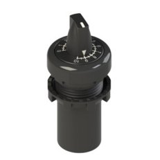 Potenciometr E6, 10 kOhm, 1 W, černý plast. kroužek PIZZATO E61DM010K-D111