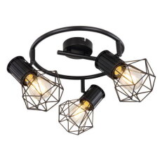 Stropní svítidlo PRISKA černá 3xE27, max. 40W 230V GLOBO 54017-3