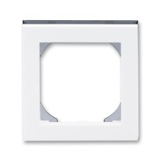 LEVIT Jednorámeček s otvorem 55x55 bílá/kouřová černá ABB 3901H-A05510 62