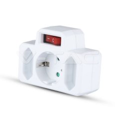 3 Outlet Power Adapter With Earth Contac