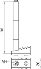 OBO BW4 85 Upevňovací úhelníky pro GES 4ks Ocel pásově zinkováno DIN EN 10346