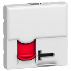MOSAIC DATOVÁ ZÁSUVKA RJ45 UZAMYKATELNÁ STP CAT.6A 2MODULOVÝ ČERVENÁ LEGRAND
