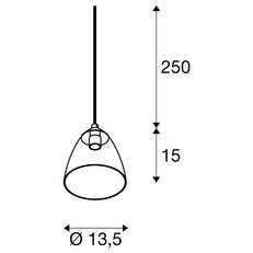 PARA CONE GL GU10, závěsné svítidlo černé/transparentní SLV 1006159