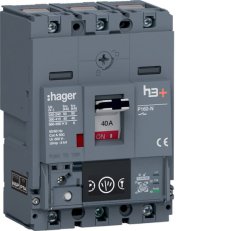 Kompaktní jistič h3+ P160 Energy 40 kA, 3-pólový, In 40 A HAGER HNS040NC