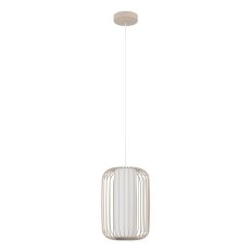 Závěsné svítidlo TERRAROSA E27 d240 písková/bílá 1X40W EGLO 900866