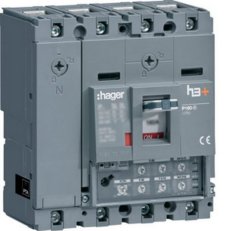 Kompaktní jistič h3+ P160 LSI 25 kA, 4-pólový, In 40 A HAGER HHS041JC