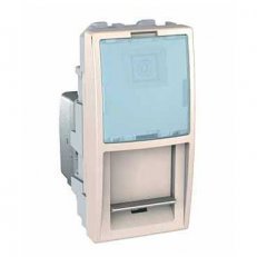 Unica Zásuvka datová 1xRJ45 S-One kat.5e UTP 1modul Marfil SCHNEIDER MGU3.410.25