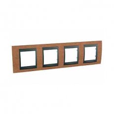 Unica Top Krycí rámeček čtyřnásobný, Cherry/Grafit SCHNEIDER MGU66.008.2M2