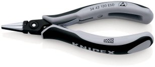 Přesné přidržovací kleště na elektroniku ESD 130 mm KNIPEX 34 42 130 ESD