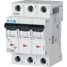 Jistič PL6-D25/3 char D, 3-pólový, 6kA, 25A EATON 286615