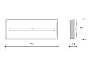 Nouzové svítidlo DIANA FLAT LUM MULT 230V CA 90LM IP42 NF LED PANLUX LDF-307023