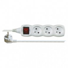 Prodlužovací kabel 7 m 3 zásuvky s vypínačem bílý PVC 1mm2 EMOS P1317