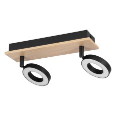 Bodové svítidlo RIELVES LED dřevo/černá/bílá 2X4,2W IP20 EGLO 901203