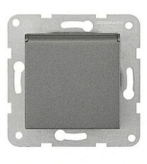 SCHUKO s bezpečnostní clonkou a klapkou, antracit SCHRACK EV111205--