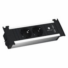 Bachman 927.001 KAPSA S 2xCEE7/3 1xUSB Charger Line 2,0m CEE7/7